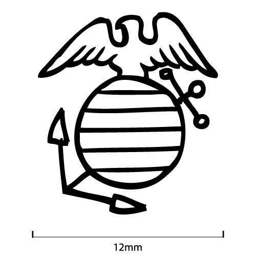 500x500 Usmc Stamp (Eagle, Globe, Amp Anchor) Metal Pressions