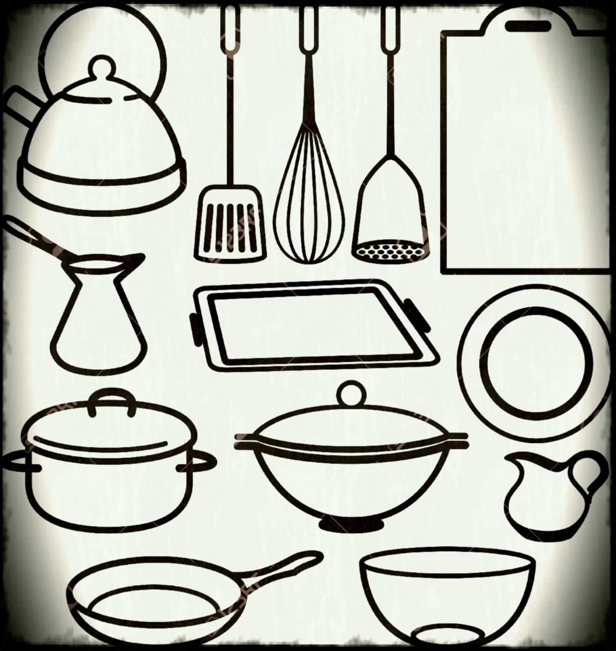 1230x1300 Kitchen Tools Name Utensils Drawing With Names Gorgeous