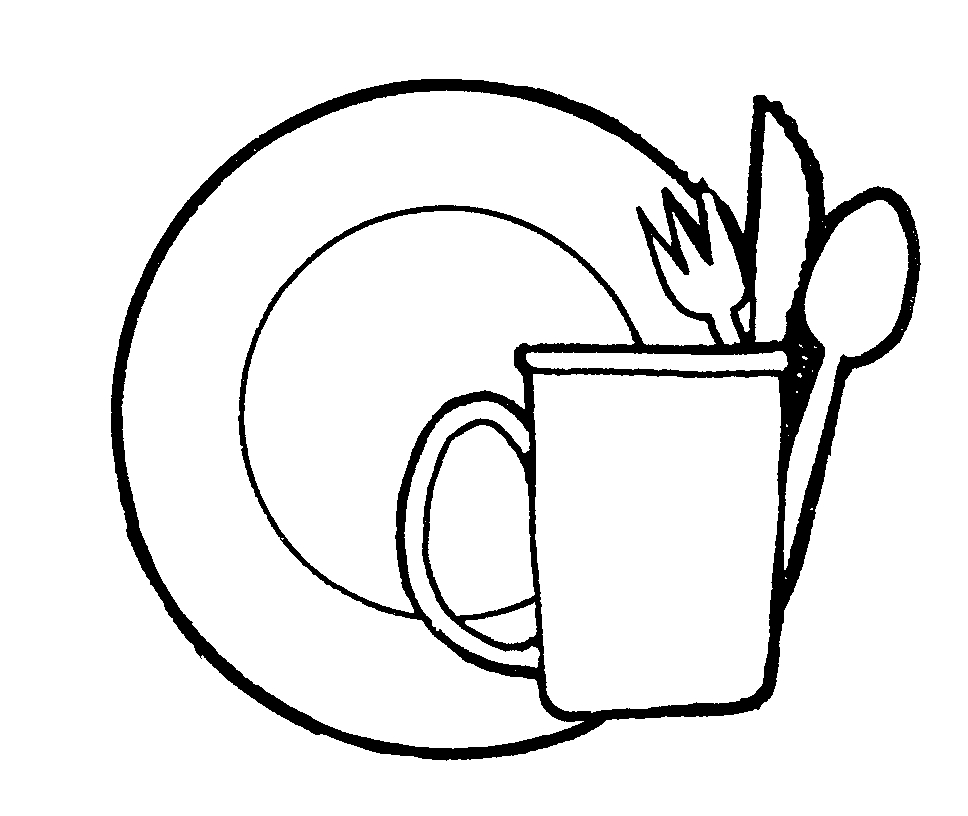 968x816 Utensils Clipart Black And White