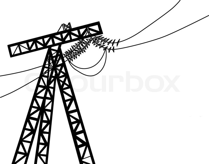 800x627 Electric Pole On White Background Stock Photo Colourbox