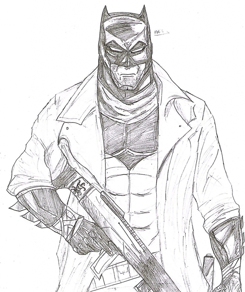 858x1024 Batman Superman Pencil Drawing