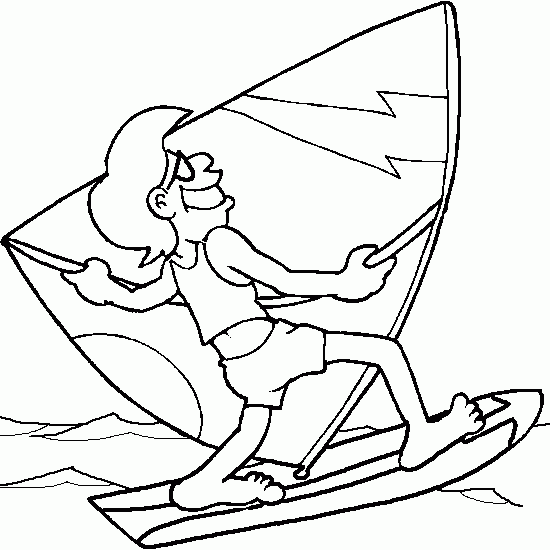 550x550 Drawings Summer Vacation A Windsurfing