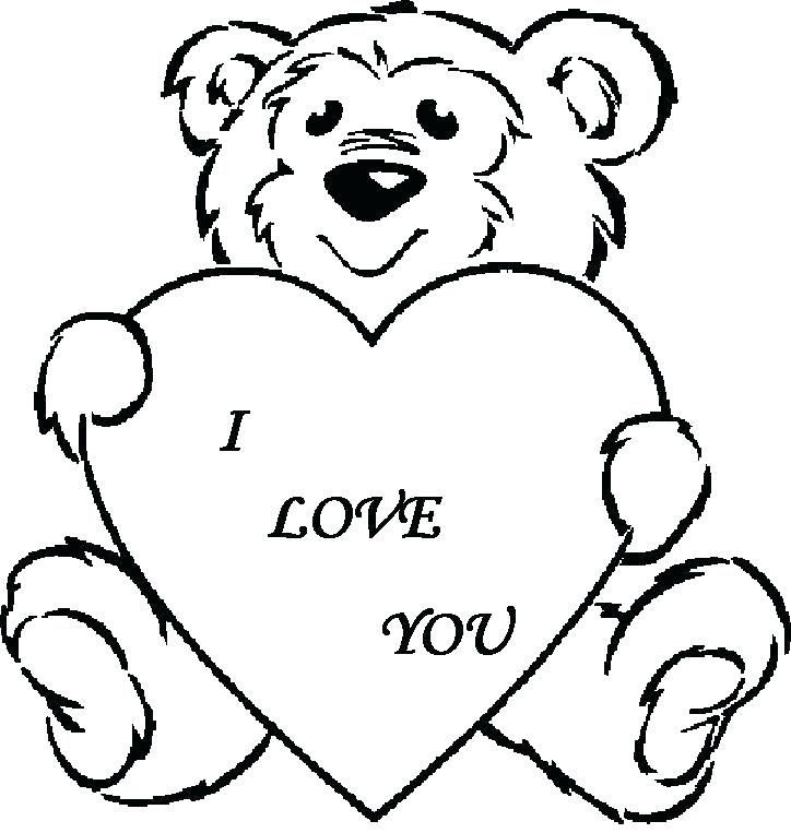 724x763 Valentine Bear Coloring Pages My Love For You Teddy Bear Coloring