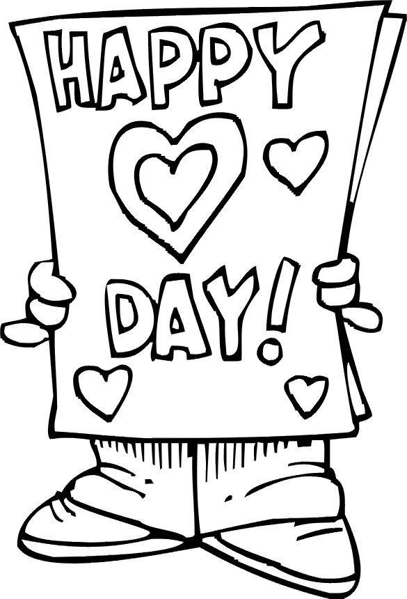 585x860 Happy Valentines Day Coloring Page Card Coloring Pages