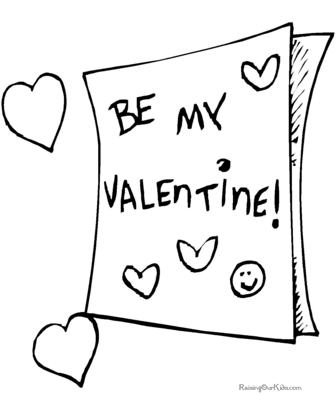 670x820 Valentine Card Coloring Pages
