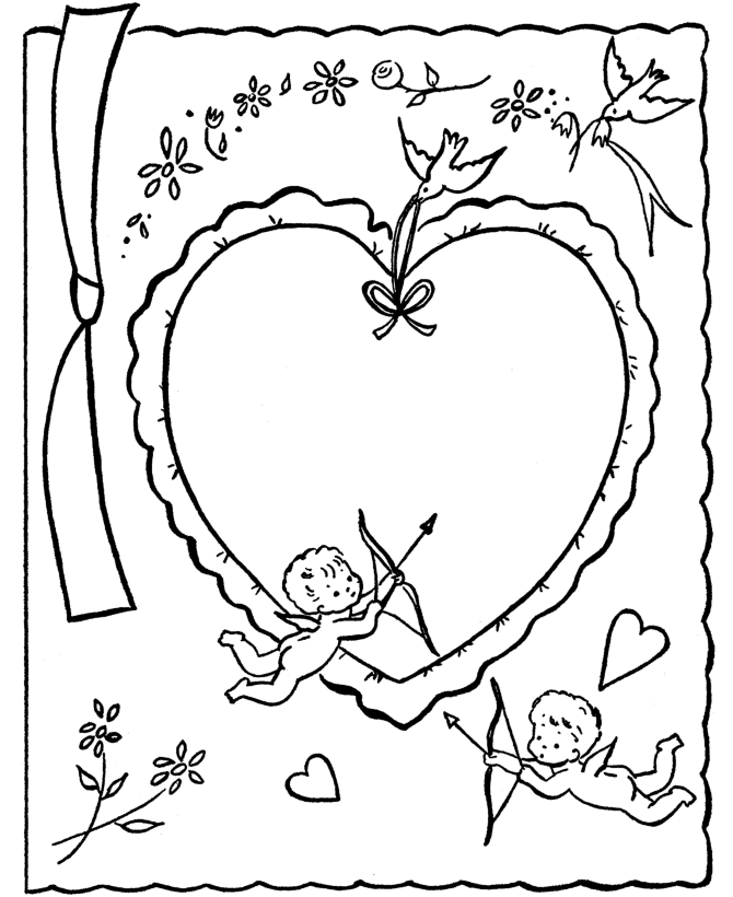 670x820 Valentine Card Coloring Pages