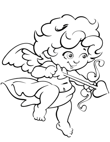 371x480 Cute Valentine Cupid Coloring Page Free Printable Coloring Pages