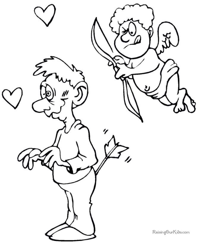 670x820 Valentine Cupid Coloring Pages