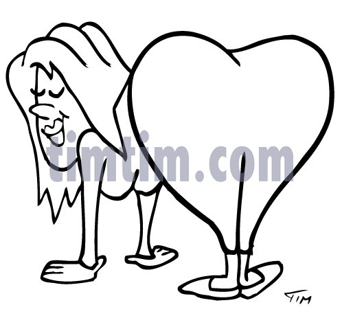495x460 Free Drawing Of Big Butt Valentine Bw From The Category Valentines