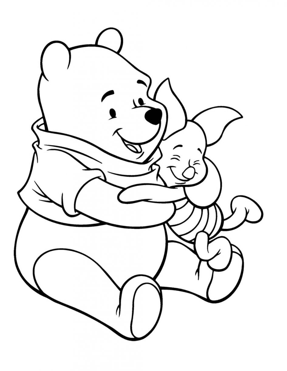 945x1221 Pooh And Piglet Drawing Coloring Download Winnie The Pooh