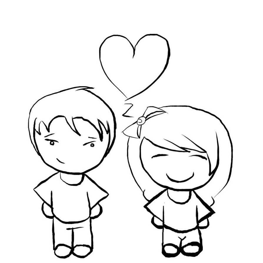 894x894 Cute Valentines Line Art By Lmkiture