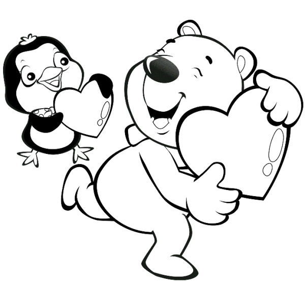 600x561 Valentine Coloring Pages For Kids