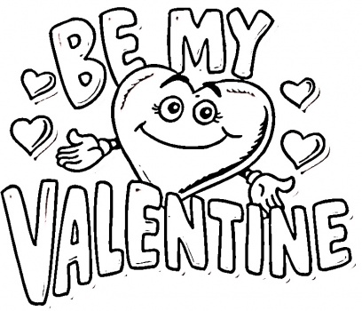 408x350 Valentine Coloring Pages Simple Kids Valentine Coloring Pages