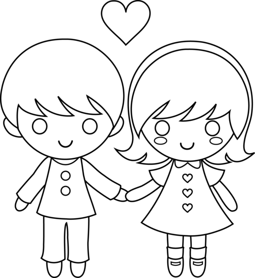 505x550 Colorable Valentines Day Kids