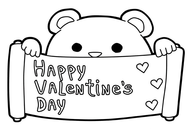 764x518 Valentine Day Craft, Clipart, Sketch, Drawing, Printable Card