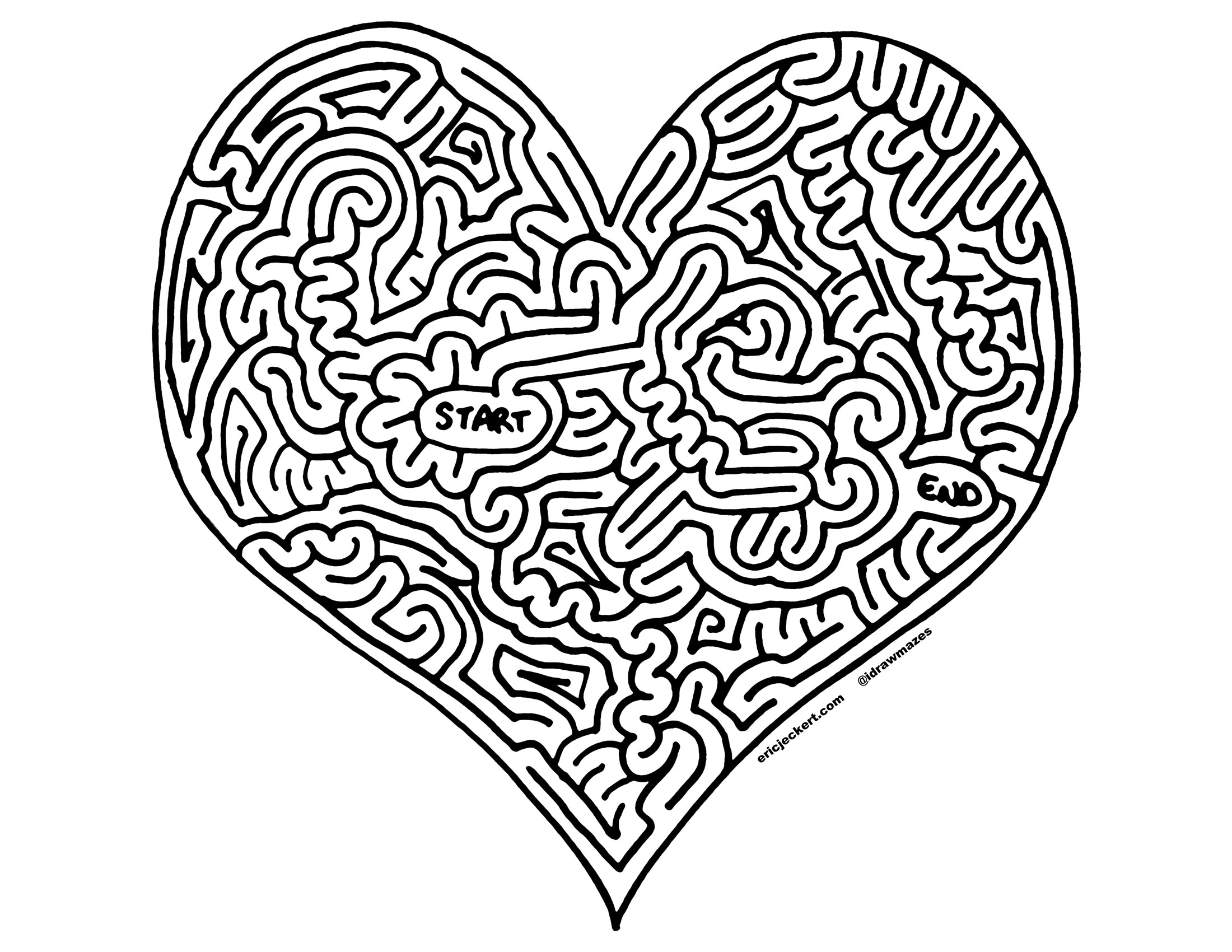 2200x1700 Mazes Valentine's Day Heart