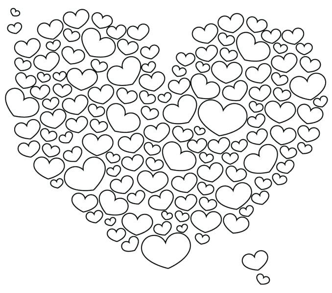 678x600 Heart Color Pages Heart Coloring Page Valentines Hearts Coloring