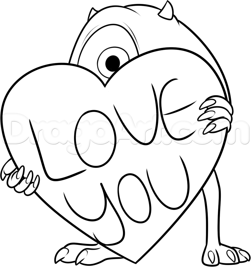 882x936 Easy Valentine Drawings Printable Coloring Pages For Kids