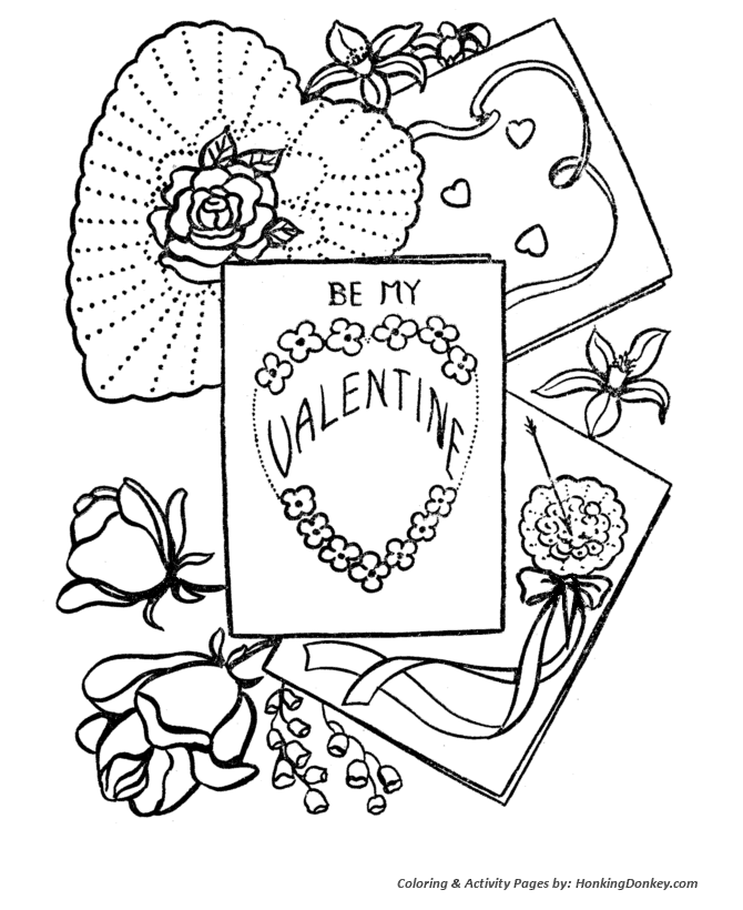 670x820 Valentine's Day Cards Coloring Pages