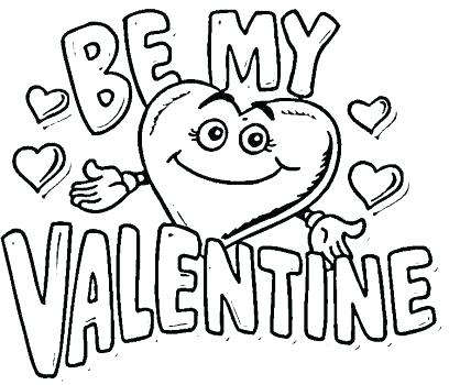 408x350 Good Happy Valentines Coloring Pages Image