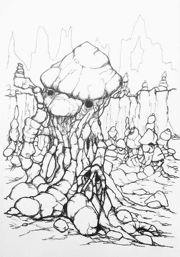 631x900 Goblin Valley Drawing By Jason Strong