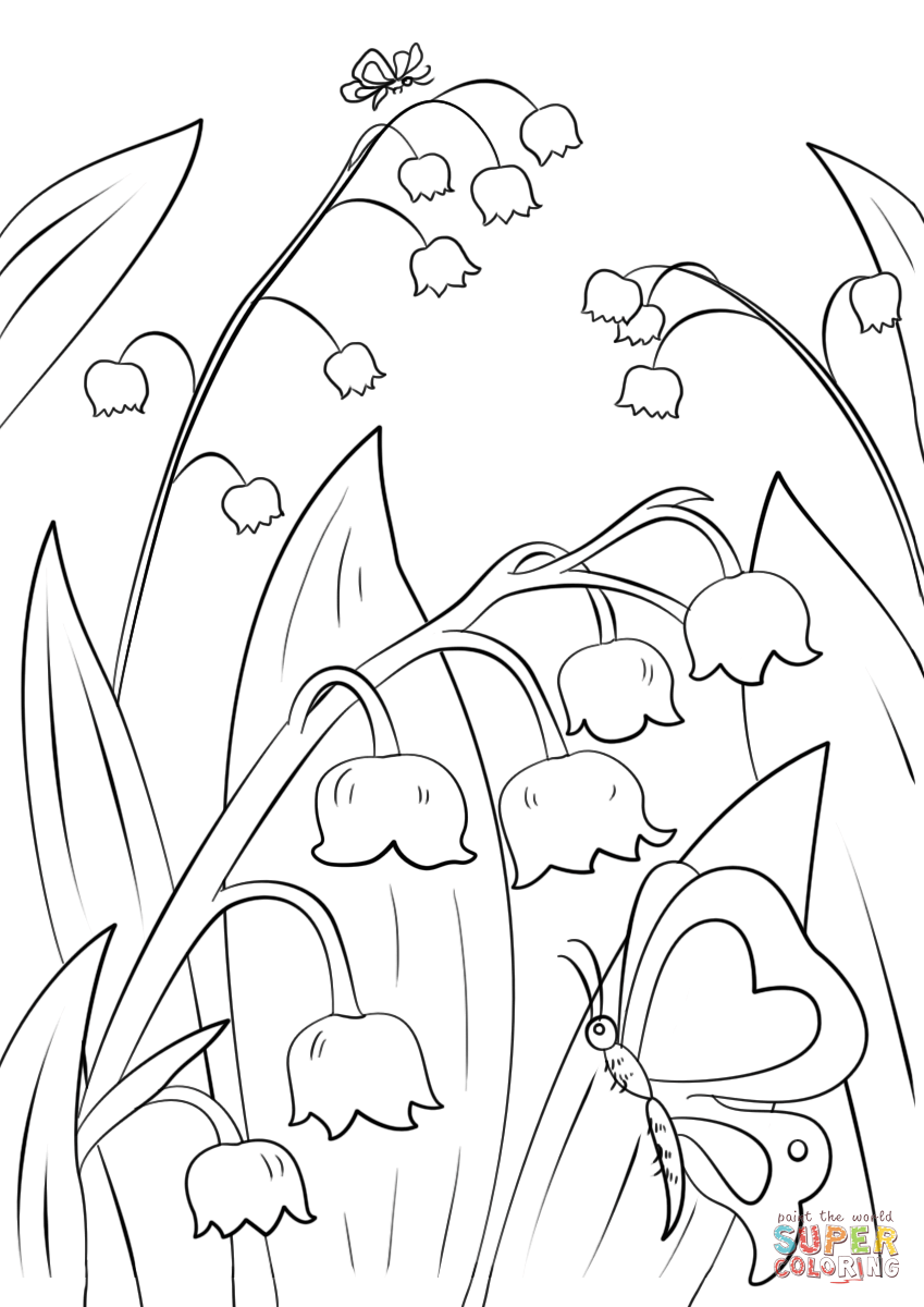 849x1200 Lily Of The Valley Coloring Page Free Printable Coloring Pages