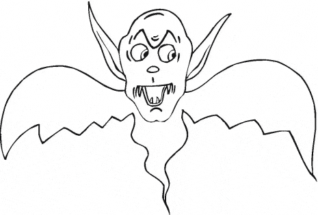 465x315 Vampire Bat Coloring Page