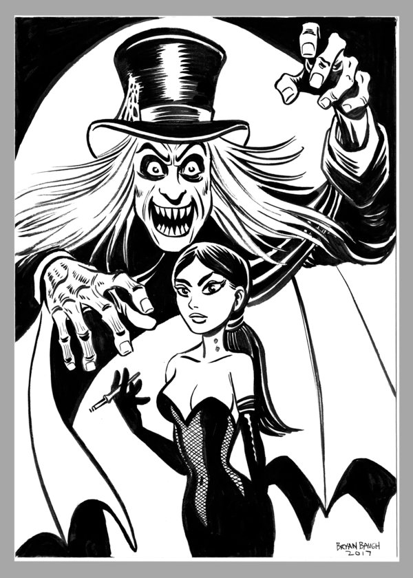 600x840 Mini Monster Ink Drawing 3 London Vampire By Bryanbaugh
