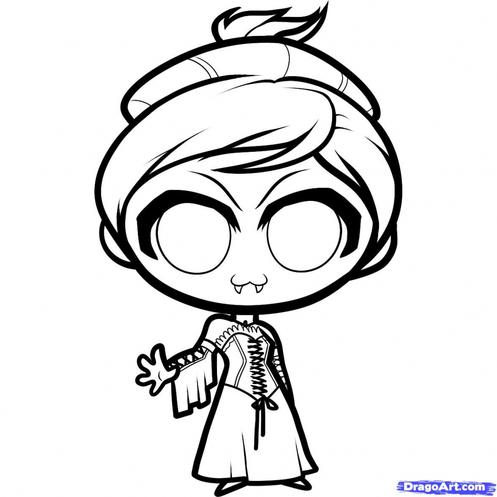 1024x1024 Cartoon Vampire Drawings How To Draw A Halloween Vampire