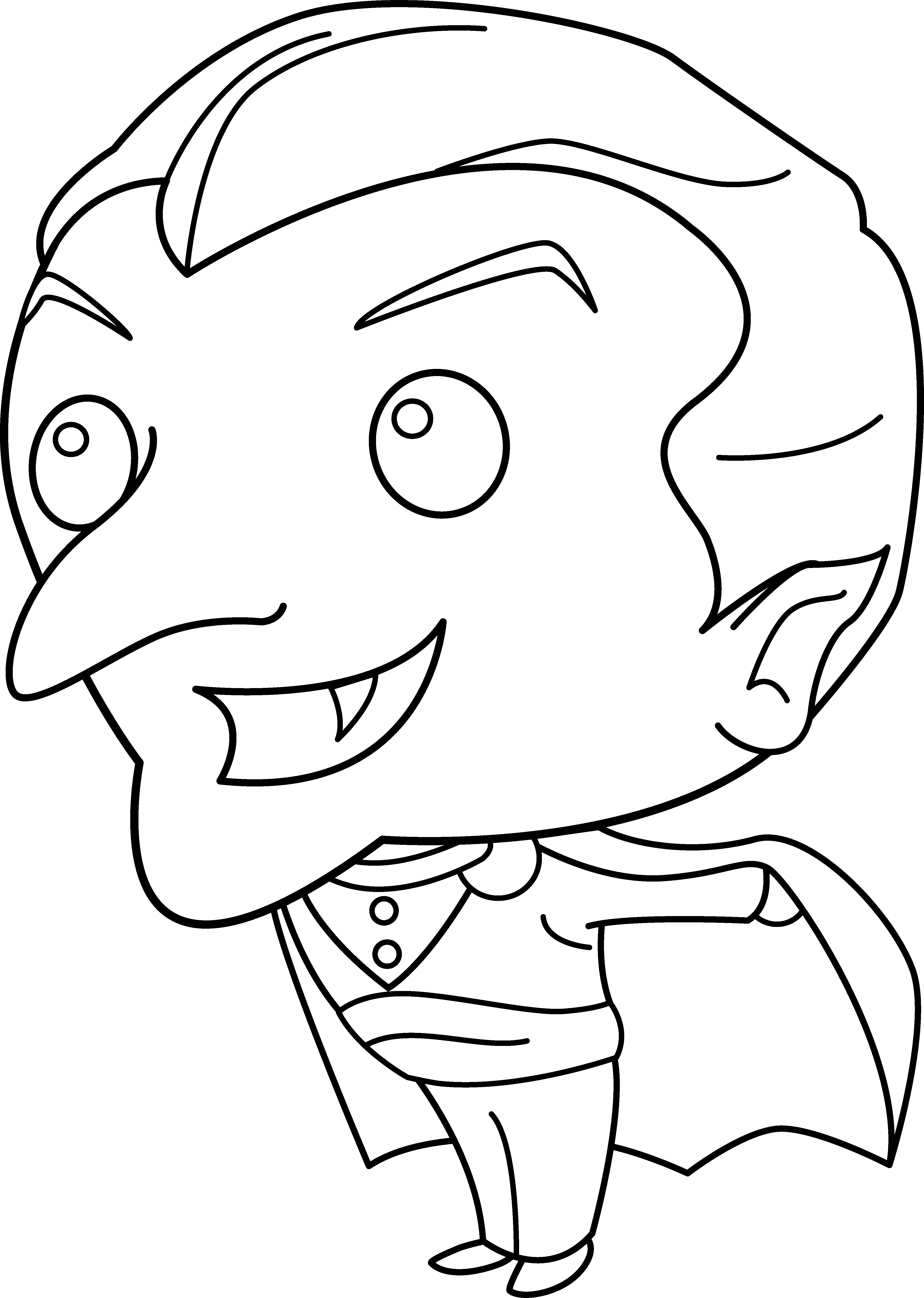 4256x5978 Little Vampire Coloring Page