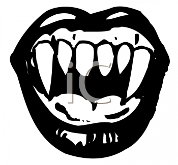 350x325 Vampire Teeth Clipart Black And White
