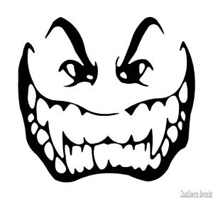 300x280 Vampire Teeth Decal Vampire Face Fangs Scary Decal Sticker 24