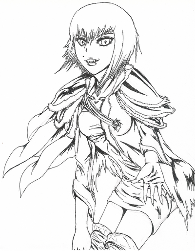 400x514 Anime Vampire By Goldenpc