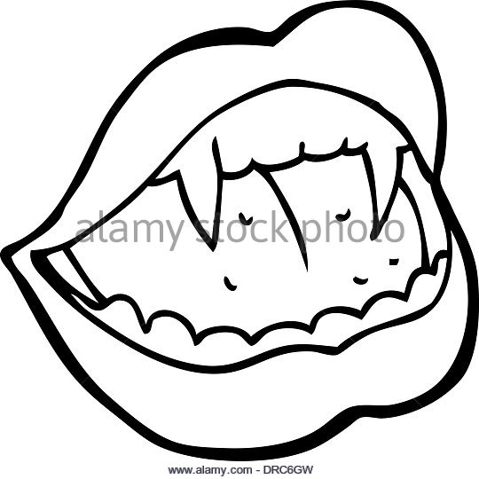 540x540 Cartoon Vampire Fangs Black And White Stock Photos Amp Images
