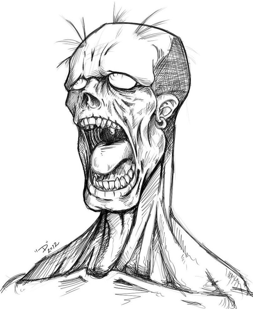 808x989 Image Result For Zombie Drawing Monsters Drawings