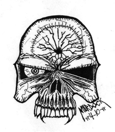 400x457 Vampire Headshot Skull By Demongrinder