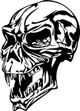 274x380 Vampire Skull Decal