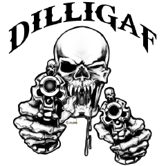 240x240 Dilligaf Shooting Skull Bampw Women's Shirts Wicked Skulls