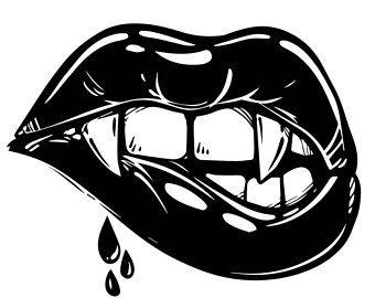 340x270 Vampire Fangs Clipart