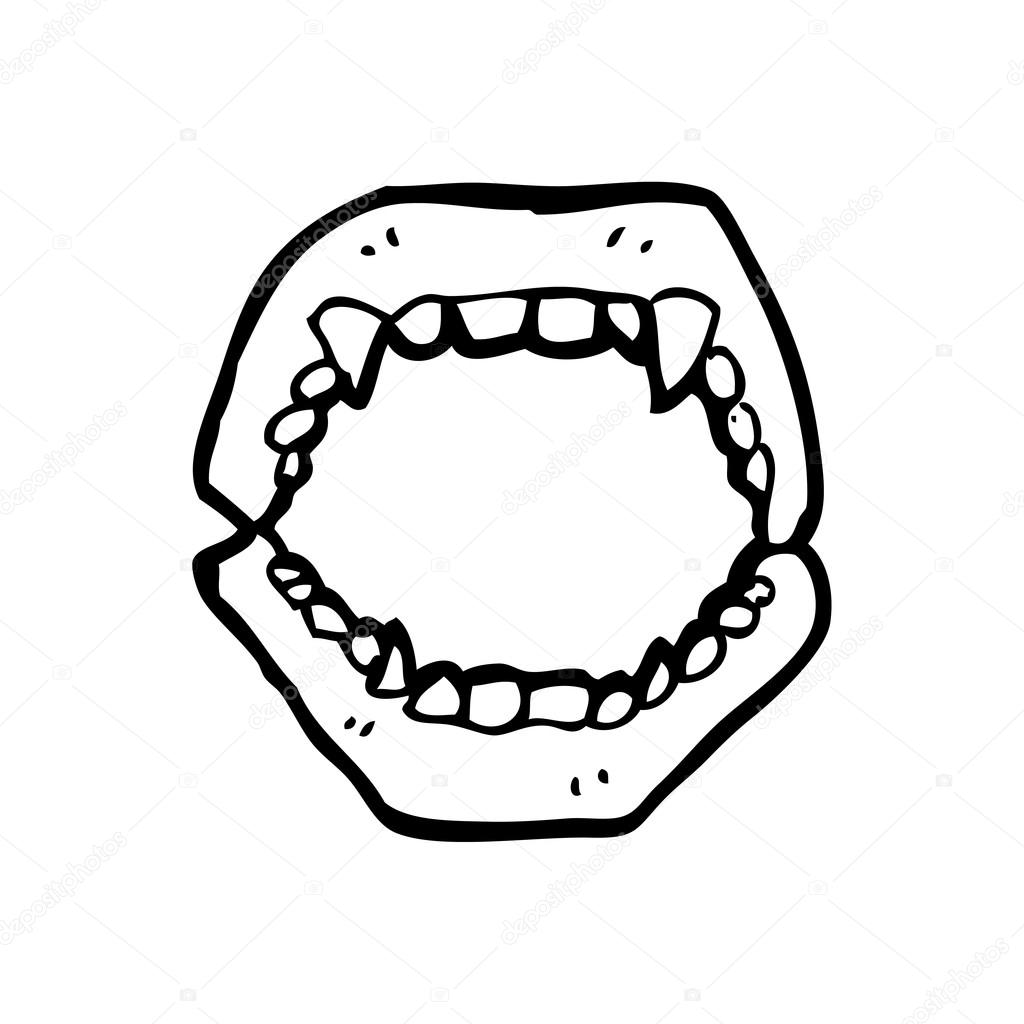1024x1024 Vampire Teeth Cartoon Stock Vector Lineartestpilot
