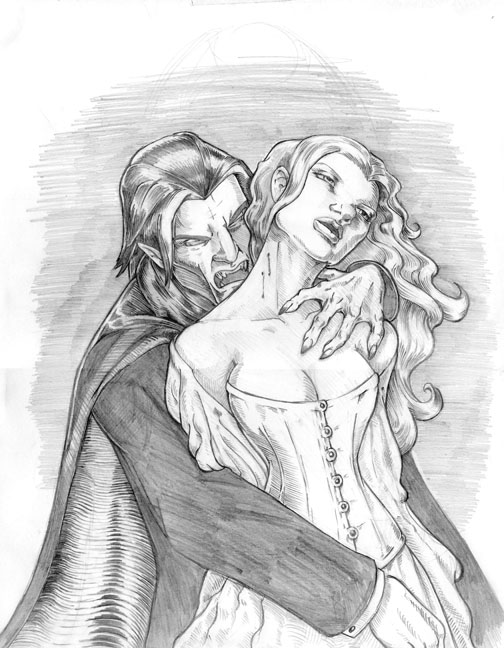 504x648 Vampire And Victim By Penandinked