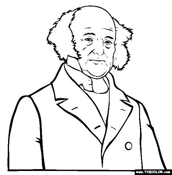 554x565 Martin Van Buren Online Coloring Page