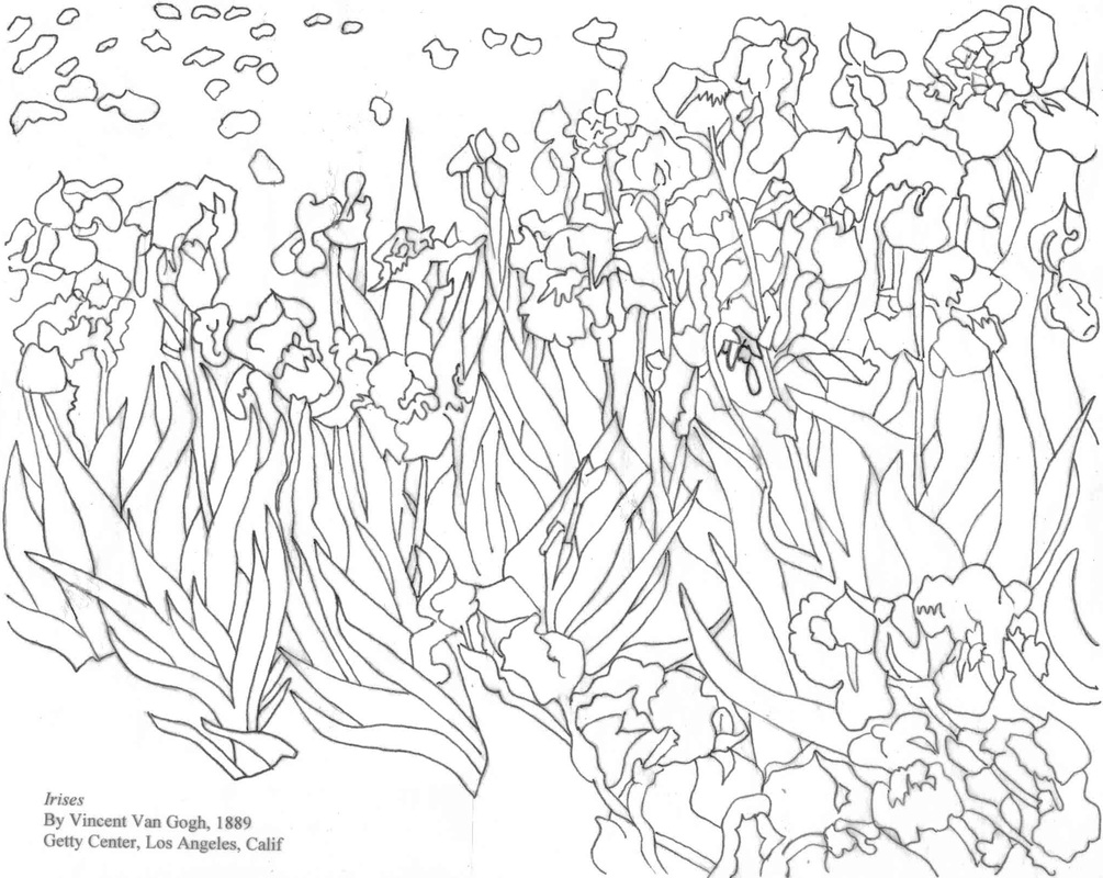 1005x800 Van Gogh Coloring Pages