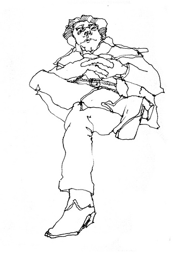 357x500 Vancouver, Can. Bus Station Drawing People In Public