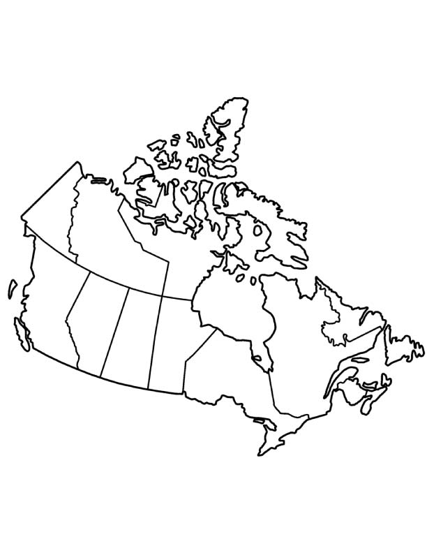 612x792 Canada Map Coloring Page Canada Day Social Studies