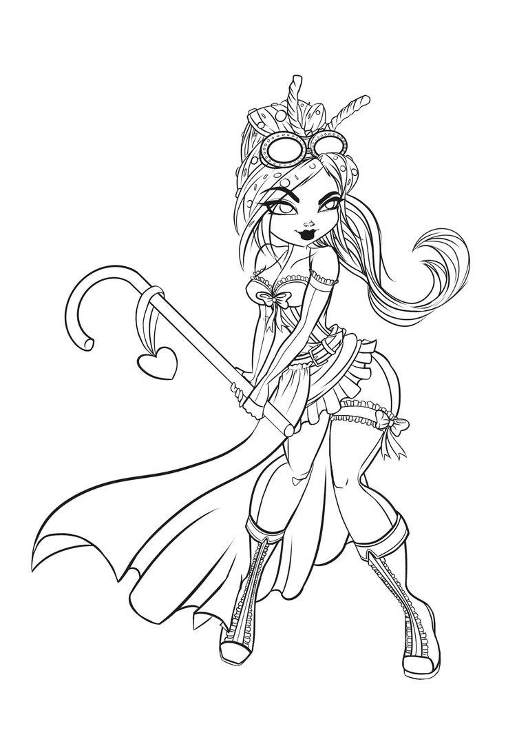 751x1063 Vanellope Von Schweetz Steampunk Version Lineart By Ladyponycornia