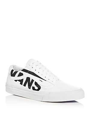 300x375 Vans Men's Old Skool Logo Canvas Amp Leather Lace Up Sneakers.