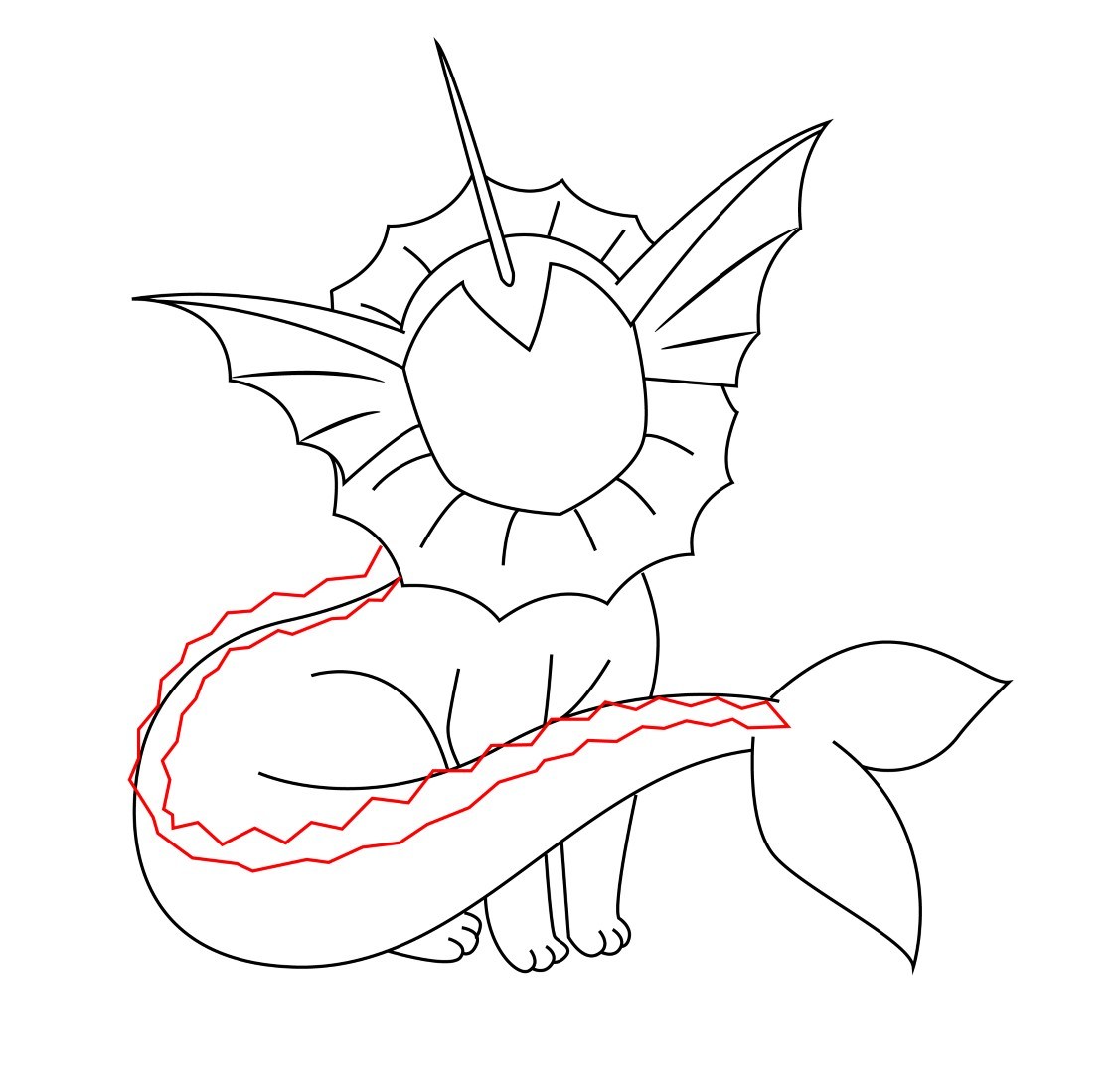 1127x1080 How To Draw Vaporeon