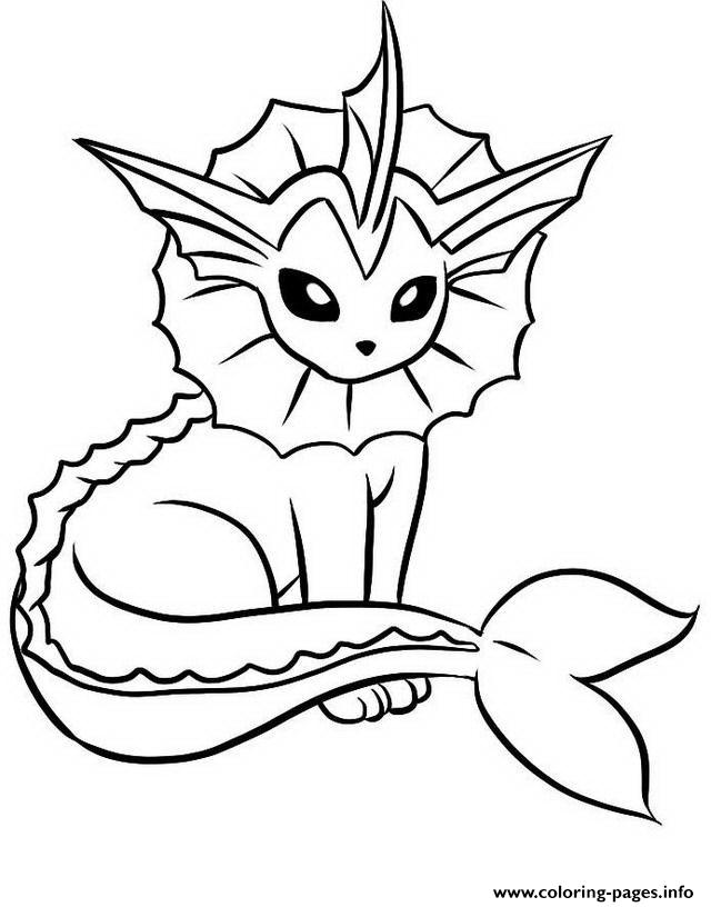 640x816 Print Vaporeon Eevee Pokemon Evolutions Coloring Pages
