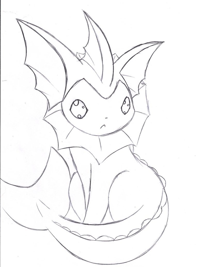771x1036 Vaporeon Lineart By Beelzezlover